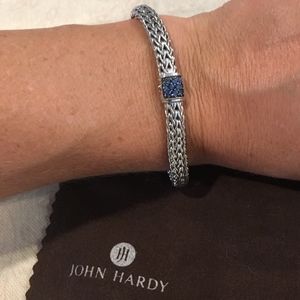 John Hardy blue sapphire and sterling bracelet